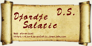Đorđe Salatić vizit kartica